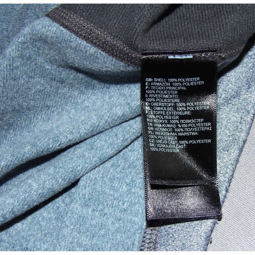 The North Face 100% Polyester Gray Pull Over 1/4 Zip Athletic Jacket Men's Large